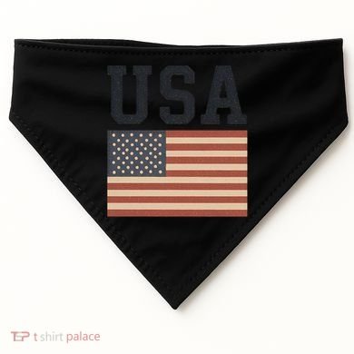 USA Flag Graphic USA-Made Doggie Bandana