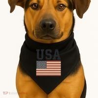 USA Flag Graphic USA-Made Doggie Bandana thumb 1