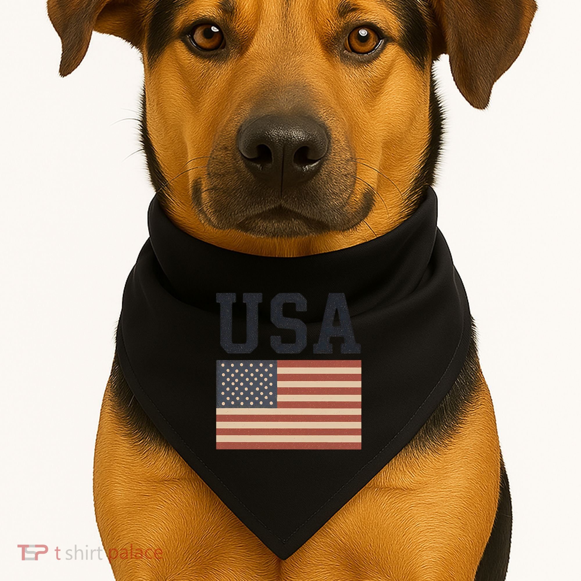 USA Flag Graphic USA-Made Doggie Bandana