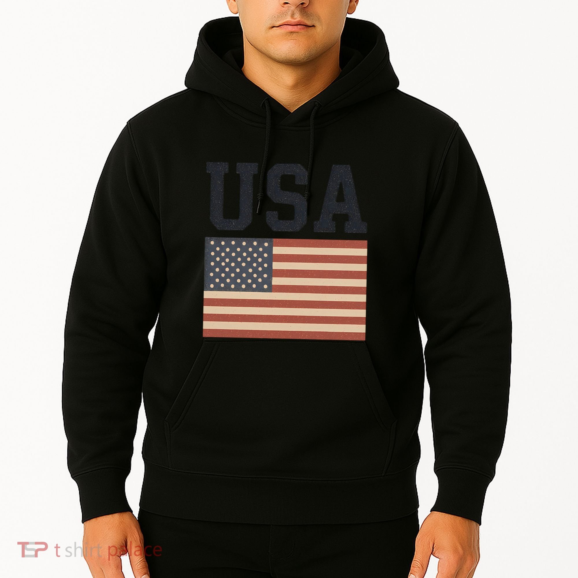 USA Flag Graphic Hoodie