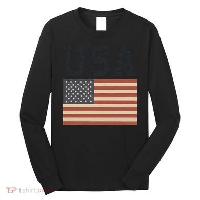 USA Flag Graphic Long Sleeve Shirt