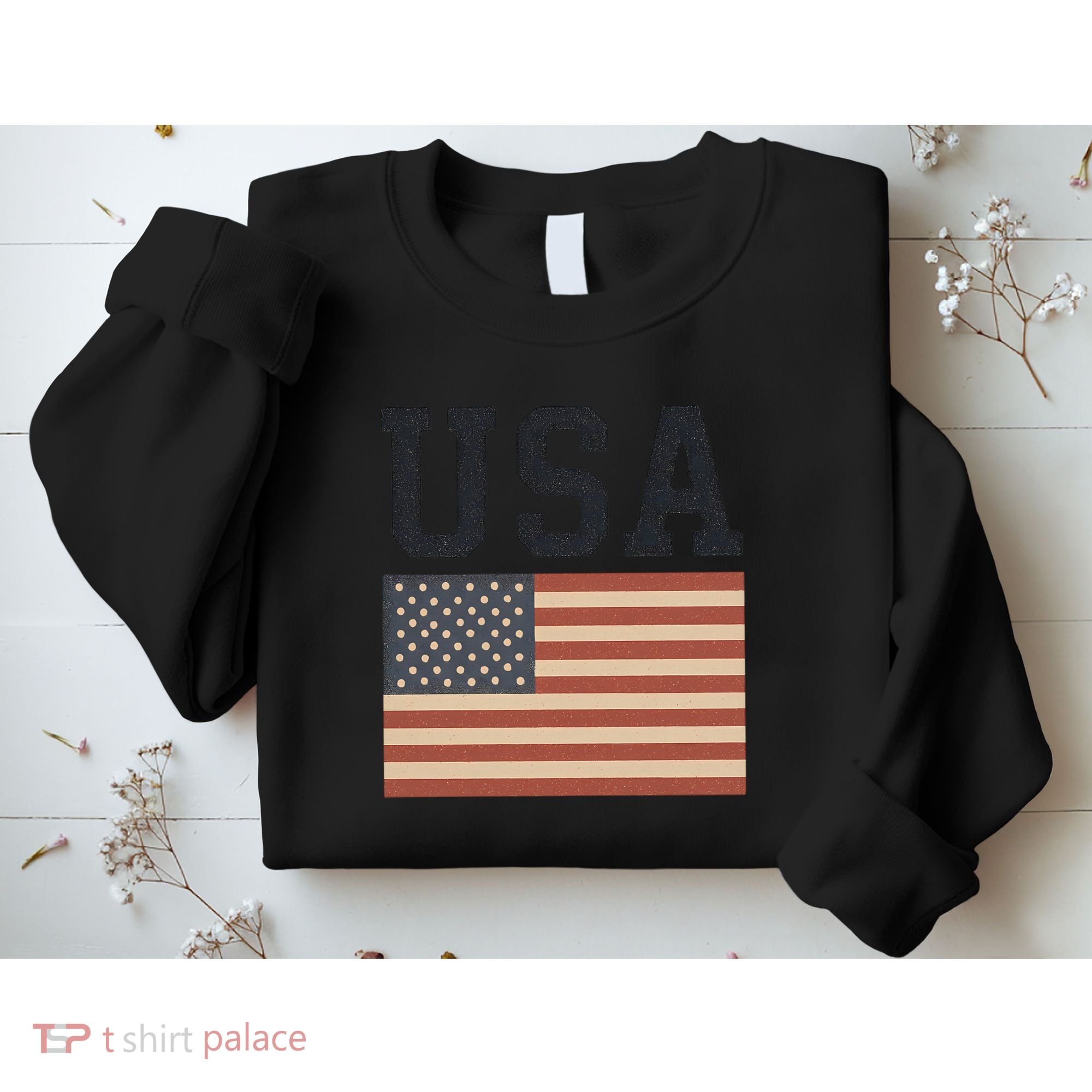 USA Flag Graphic Sweatshirt