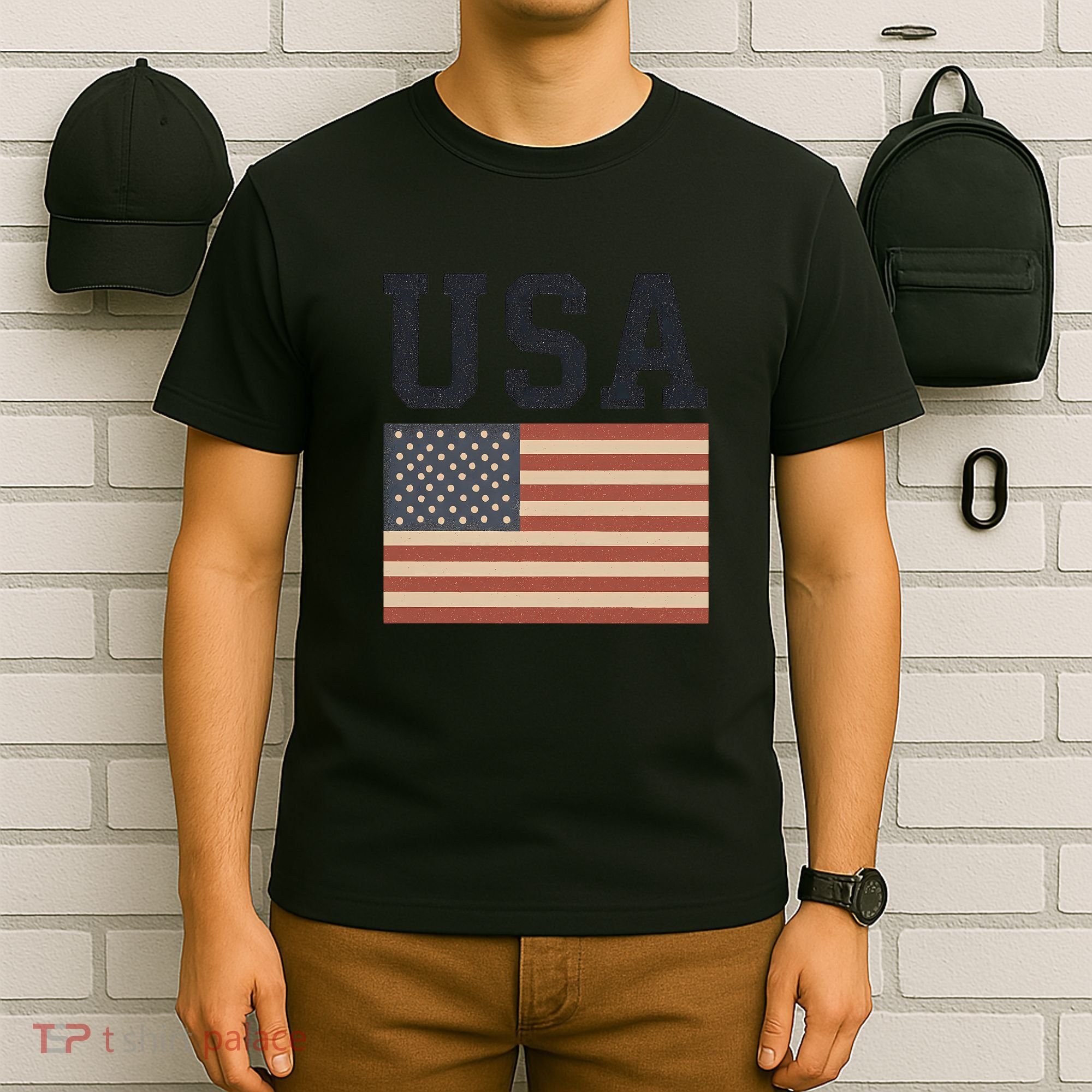 USA Flag Graphic T-Shirt