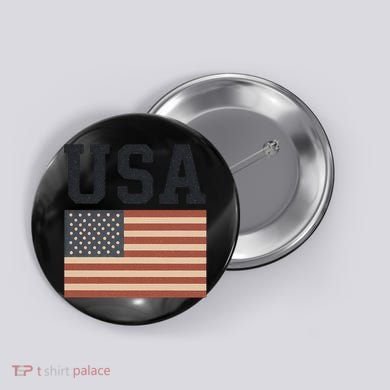 USA Flag Graphic Button