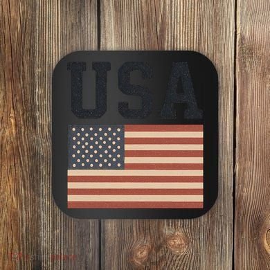 USA Flag Graphic Coaster