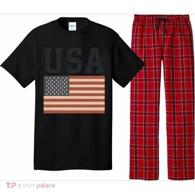 USA Flag Graphic Pajama Set