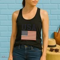 USA Flag Graphic Women's Tank Top thumb 2