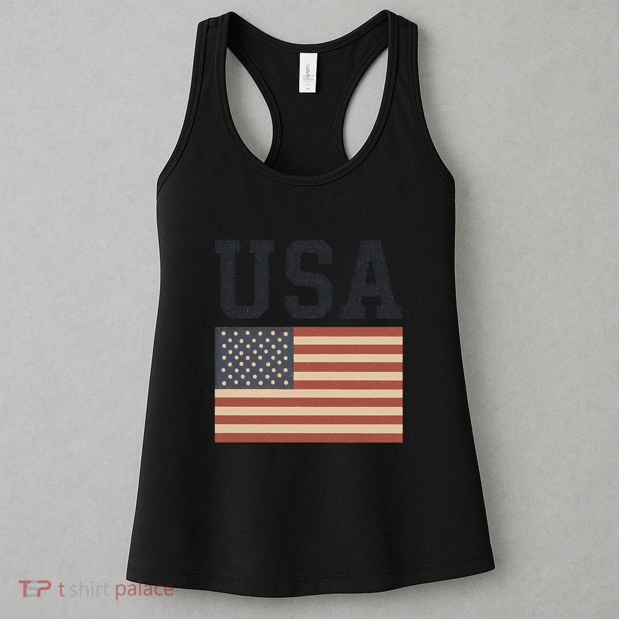 USA Flag Graphic Women's Tank Top