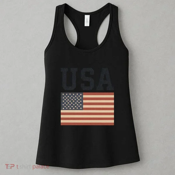 USA Flag Graphic Women's Tank Top