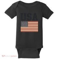 USA Flag Graphic Baby Bodysuit thumb 0