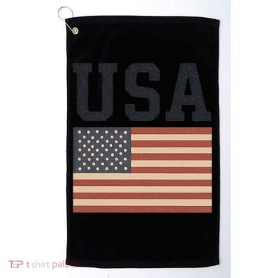 USA Flag Graphic Golf Towel