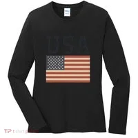 USA Flag Graphic Women's Long Sleeve Shirt thumb 0