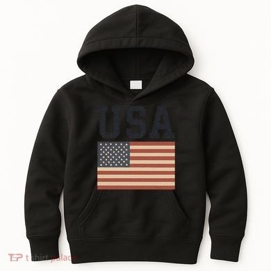USA Flag Graphic Kids Hoodie