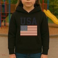 USA Flag Graphic Kids Hoodie thumb 3