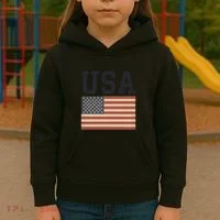 USA Flag Graphic Kids Hoodie thumb 3