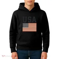 USA Flag Graphic Kids Hoodie thumb 4
