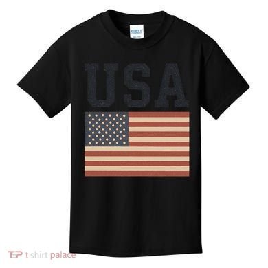 USA Flag Graphic Kids T-Shirt