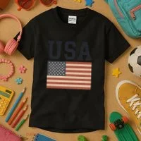 USA Flag Graphic Kids T-Shirt thumb 3