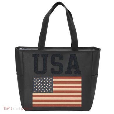 USA Flag Graphic Tote Bag