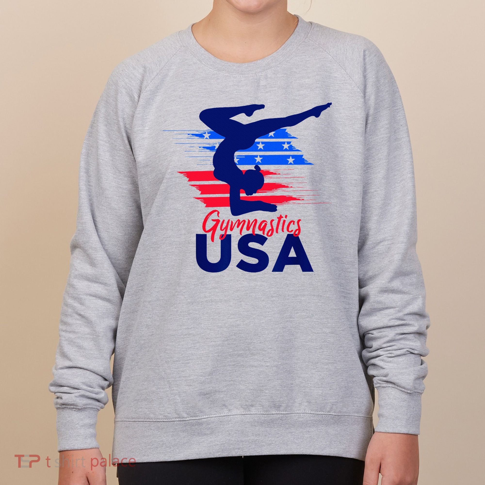 Usa Flag Gymnastics Usa Support Women's Sweatshirt