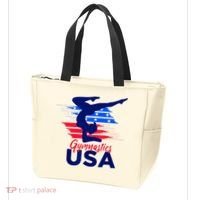 Usa Flag Gymnastics Usa Support Tote Bag thumb 3