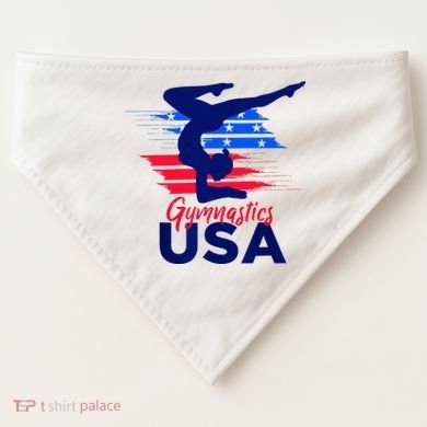 Usa Flag Gymnastics Usa Support USA-Made Doggie Bandana