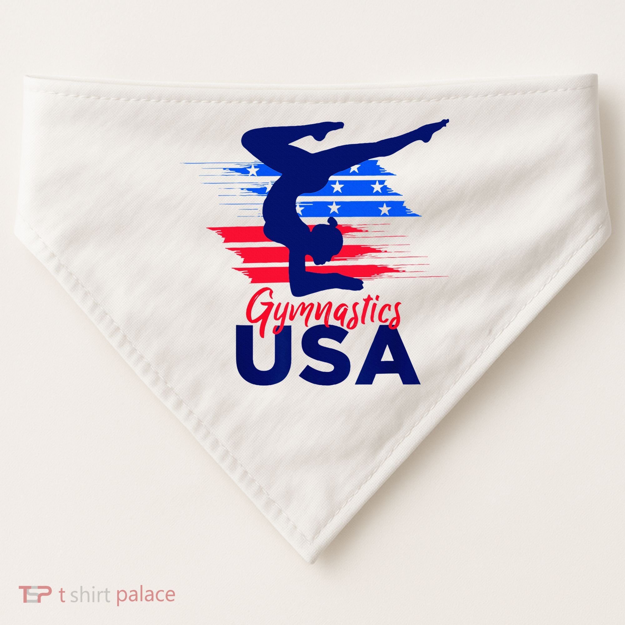 Usa Flag Gymnastics Usa Support USA-Made Doggie Bandana
