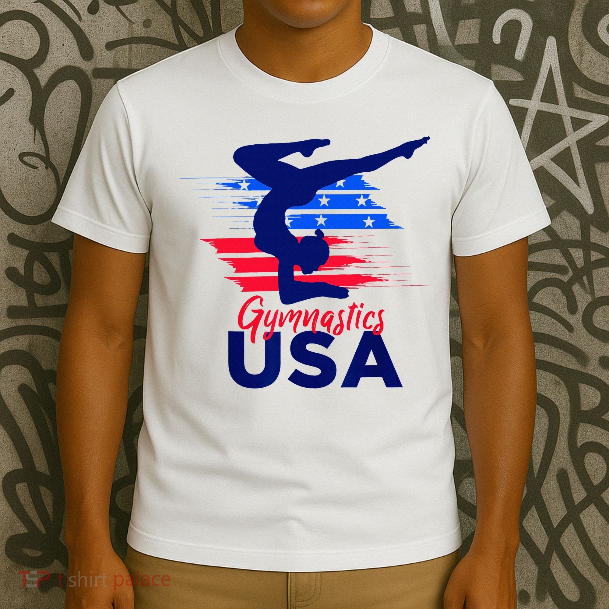 Usa Flag Gymnastics Usa Support T-Shirt