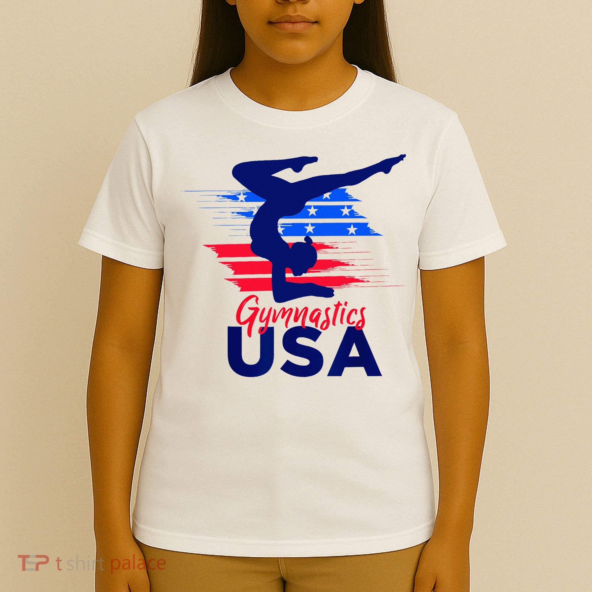 Usa Flag Gymnastics Usa Support T-Shirt