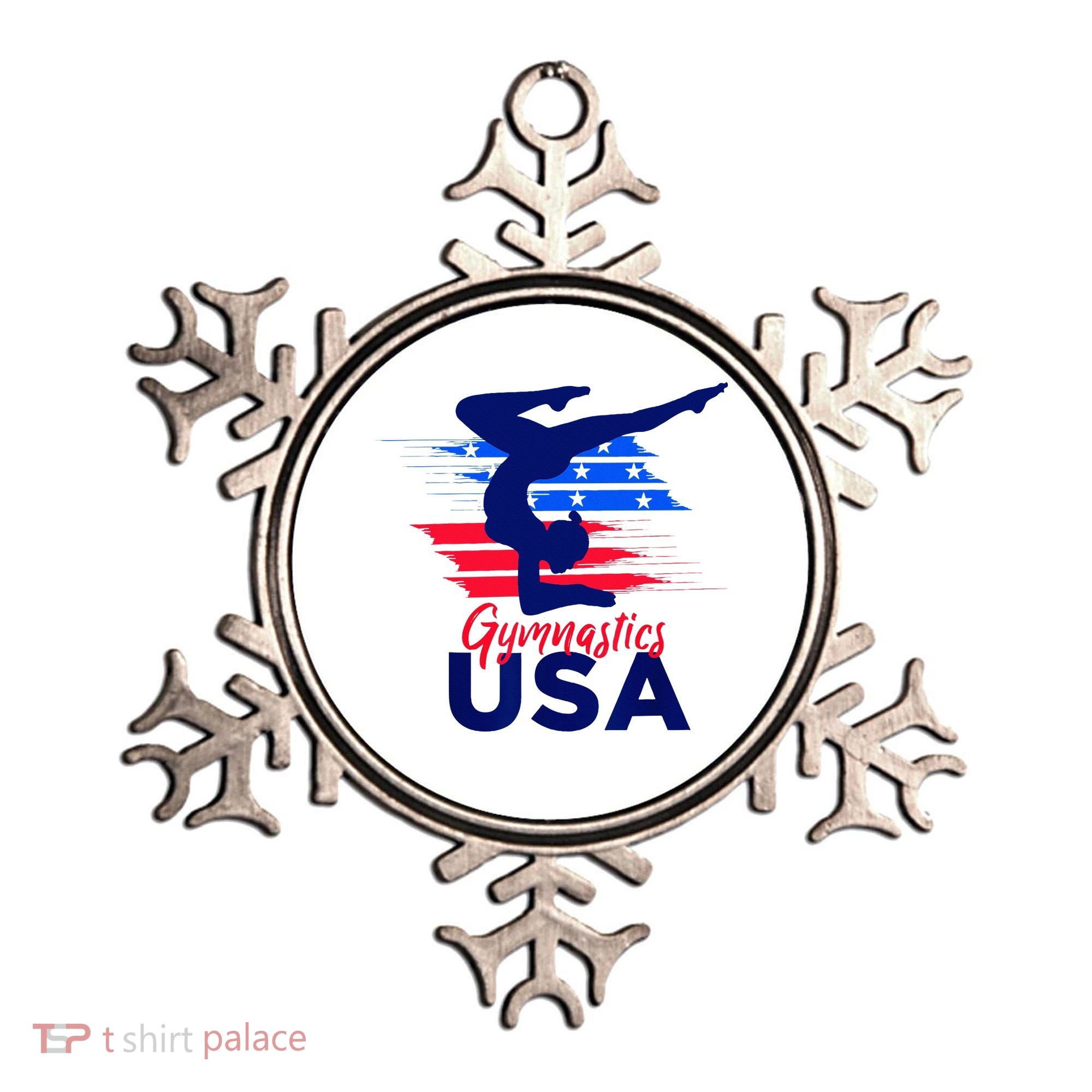 Usa Flag Gymnastics Usa Support Ornament