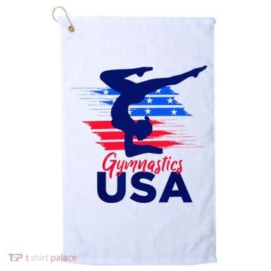 Usa Flag Gymnastics Usa Support Golf Towel