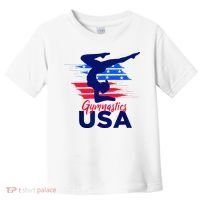 Usa Flag Gymnastics Usa Support Toddler T-Shirt thumb 0