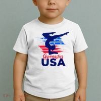 Usa Flag Gymnastics Usa Support Toddler T-Shirt thumb 2