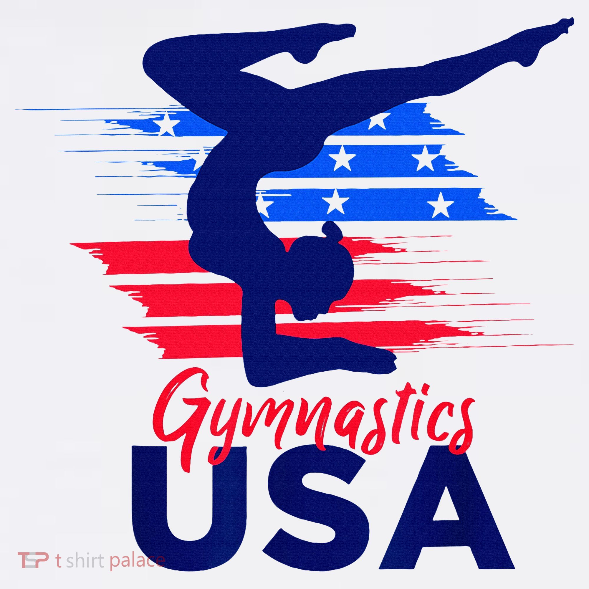 Usa Flag Gymnastics Usa Support Toddler T-Shirt