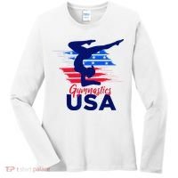 Usa Flag Gymnastics Usa Support Women's Long Sleeve Shirt thumb 0