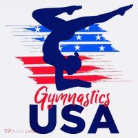 Usa Flag Gymnastics Usa Support Women's Long Sleeve Shirt thumb 2