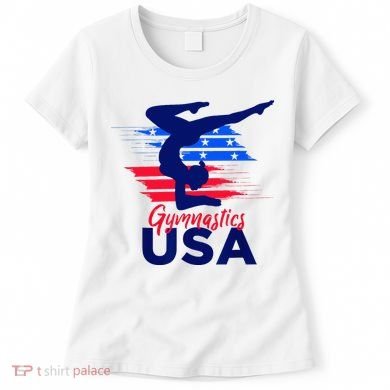 Usa Flag Gymnastics Usa Support Women's T-Shirt