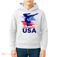 Usa Flag Gymnastics Usa Support Kids Hoodie thumb 4