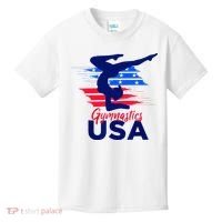 Usa Flag Gymnastics Usa Support Kids T-Shirt thumb 0