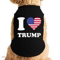 Usa Flags Heart I Love Trump Doggie Tank thumb 0