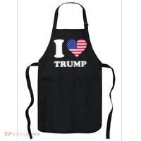 Usa Flags Heart I Love Trump Apron thumb 0