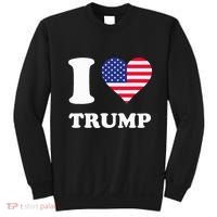Usa Flags Heart I Love Trump Sweatshirt thumb 0
