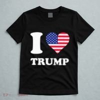 Usa Flags Heart I Love Trump T-Shirt thumb 5
