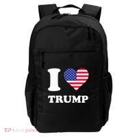 Usa Flags Heart I Love Trump Backpack thumb 0