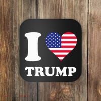 Usa Flags Heart I Love Trump Coaster thumb 0