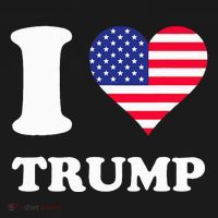 Usa Flags Heart I Love Trump Women's Hoodie thumb 2