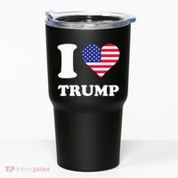 Usa Flags Heart I Love Trump Tumbler thumb 0