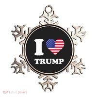Usa Flags Heart I Love Trump Ornament thumb 0