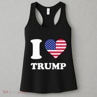 Usa Flags Heart I Love Trump Women's Tank Top thumb 3