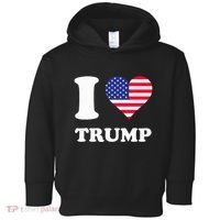 Usa Flags Heart I Love Trump Toddler Hoodie thumb 0